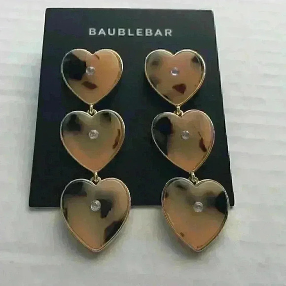 Baublebar new three heart statement Earrings - Picture 6 of 8
